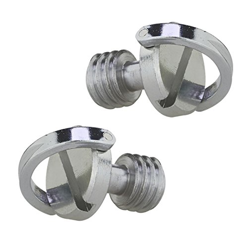 Haoge 3/8" D-Ring Stainless Steel Mounting Fixing Screw For Camera Tripod Monopod Quick Release Plate (Pack Of 2) #TOP2