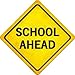 SMART BLONDE School Ahead Novelty Metal Crossing Sign CX-465