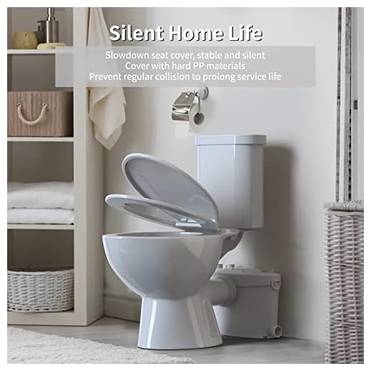 SUPERFLO Upflush Toilet with 600W Upward RY Macerator WHITE Silent & 3 Sec Flushing Toilet Pump For Basement Max Pumping to V32.8 & H263 Feet
