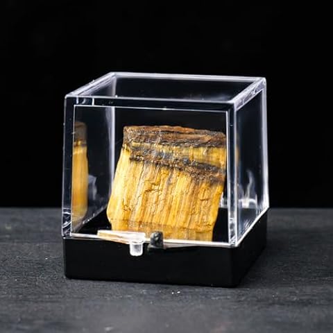 Apengshi 1PCS Natural Crystal Small Raw Tiger's Eye Healing Crystal Ore Specimen Home Decor Collection Ornament Gift Meditation Chakra Balance Cover