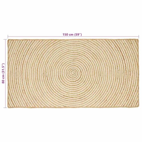 Tapis de surface blanc en jute pour sol froid solution déco minimaliste