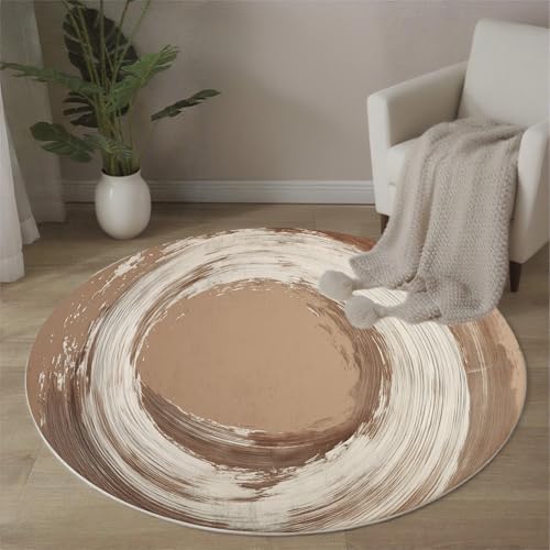 Tapis rond antidérapant et pliable de 120cm lavable pour une maison moderne - 2
