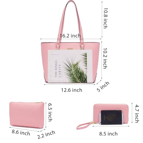Image of Purses And Wallets Set For Women Work Tote Satchel Handbags Shoulder Bag Top Handle Totes Purse With Matching Wallet