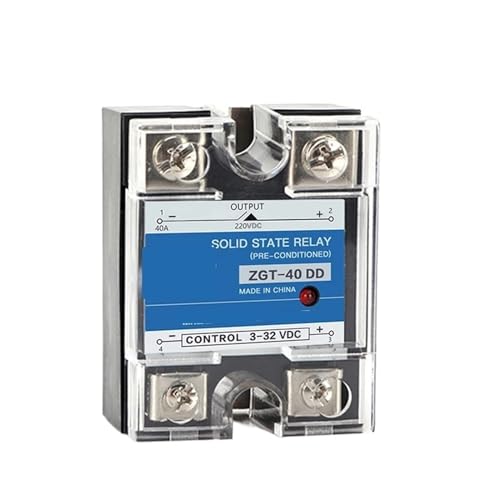 Relais statique SSR 25DD 220V CC monophasé 3-32V avec dissipateur thermique