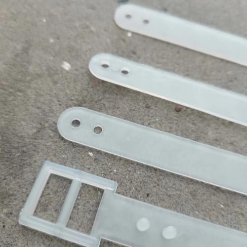 Image of 60 Pack Luggage Tag Straps Luggage Tag Loops Clear Elastic Wire Key Ring Keychain Cable for Luggage Tags Travel Essentials Cruise Essential Suitcases Airplane Flying Baggage Name ID Card