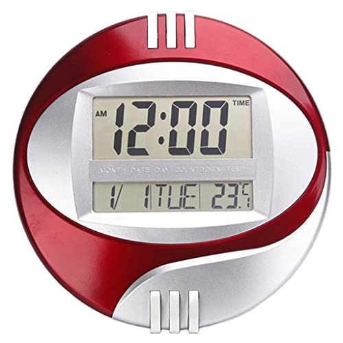 Horloge numérique murale LCD moderne XJBTBA avec calendrier et support de bureau