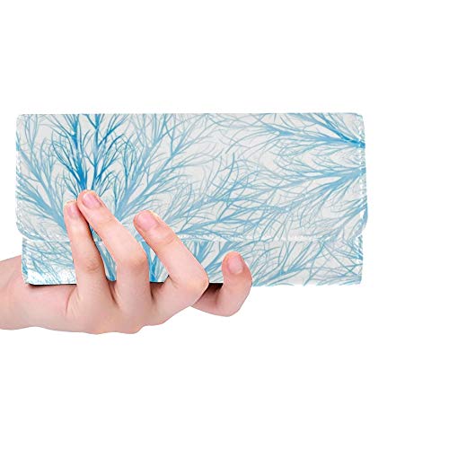 Preisvergleich Produktbild Einzigartige benutzerdefinierte Winter Made Schneeflocken Frauen Trifold Wallet Lange geldbörse kreditkarteninhaber case Handtasche