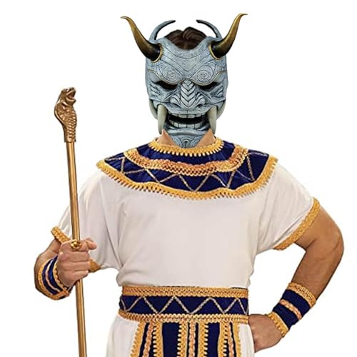 Japonés de látex cosplay prop cubiertas faciales sin asfixia