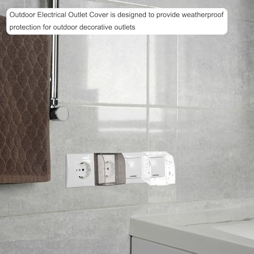 Protector de enchufe de pared impermeable tipo 86 transparente para baños y exteriores 4