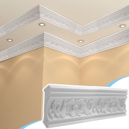 Moulures de plafond Marsui style classique chic 10,4 cm x 240 cm - 4
