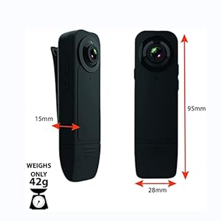 Docooler 1080P Mini Body Camera with Audio Clip-on Video Recorder Wide Angle Video Camera Built-in Battery Night Vision Motion Detection for Hiking Riding Running Travel