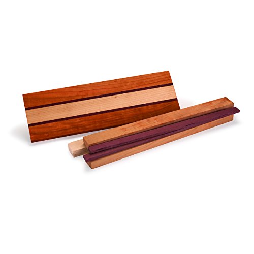 Woodcraft Project Kit Cutting Board Kit Cherry Maple Purpleheart