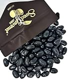 SweetGourmet Jumbo Black Licorice Jelly Beans | Bulk Unwrapped | 2 Pounds
