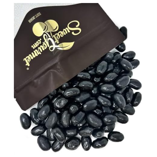 SweetGourmet Jumbo Black Licorice Jelly Beans | Bulk Unwrapped | 2 Pounds