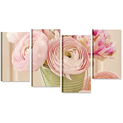 Tris Ortensie Bici Vintage - Quadri Moderni Shabby Chic Con Fiori Stampe Su Tela - Tre Quadretti