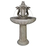 Köhko® Wasserspiel Maya Klassischer Etagenbrunnen Vogelbad Kaskade Zierbrunnen...