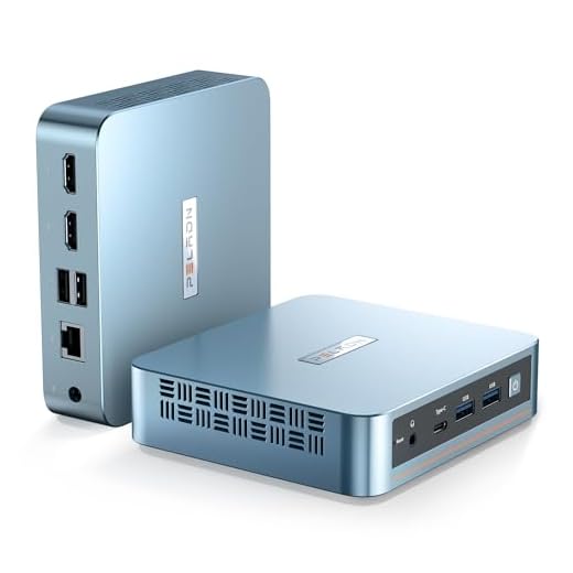 PELADN WI-6 Mini PC, Mini Desktop Computer with Intel 12th N100 Processor (Up to 3.4GHz), 8GB DDR4 RAM, 256GB SSD, Mini Desktop Computer 4K@60Hz,WiFi5/BT4.2/Type-C/Mini Pc for Work, Education.
