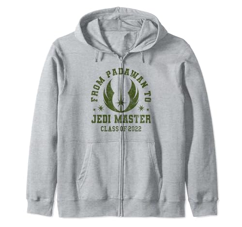 Star Wars Class Of 2022 hoodie zippé de Padawan à Maître Jedi sweat-shirt à capuche noir