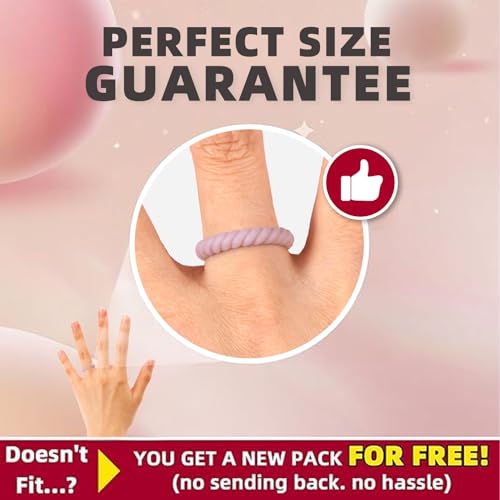 Image of Egnaro Women's Silicone Anniversary Rings, 2.5mm Wide 1.8mm Thick Stackable Rubber Wedding Band, Thin Stylish Comfort Fit Silicone Ring for Nurse, Workout, Work, Pregnancy, Travel, Daily Gift