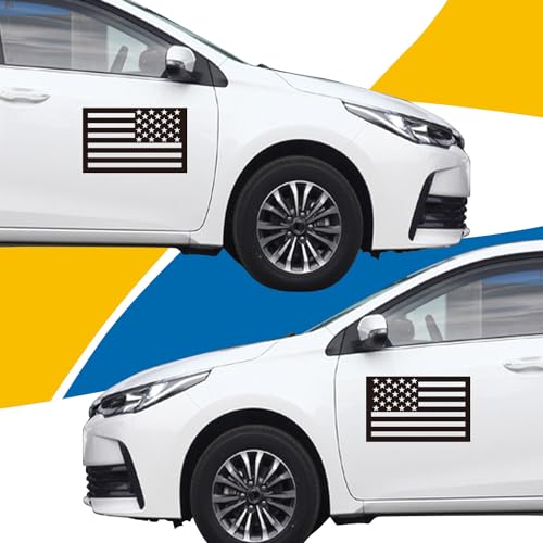 Image of American Flag Car Magnet - Decal Sticker for Vehicles, Laptops, Windows | Patriotic USA Flag Vinyl Sticker | Waterproof & Durable