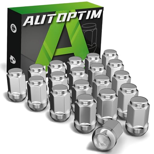 AUTOPTIM 7/16-20 Wheel Lug Nuts - Replacement for 1964-1983 Chevy Malibu 1967-1981 Camaro 1969-1972 Blazer 1958-1970 Impala 20PCS Chrome Closed End Lug Nut