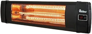 Dr Infrared Heater DR-238 Carbon Infrared Outdoor Heater for Restaurant, Patio, Backyard, Garage, and Decks, Standard, Black