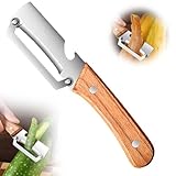 Multi-Functional Vegetable Peeler for Kitchen, Ultra-Sharp Stainless Steel Blade with Wooden Handle and Bottle Opener, for Vegetables or Fruits that Need to Be Peeled (1Pcs)
