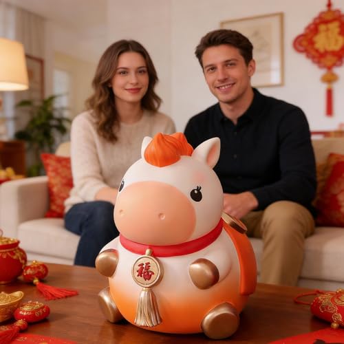 Coin Bank en forme de cheval fabriquée à la main pour décoration maison