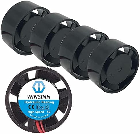 WINSINN 25mm Round Fan Circle 5V Hydraulic Bearing Brushless 2510 25.5x10mm for DIY Mini Cooling Pipeline/Notebook - High Speed (Pack of 5Pcs)