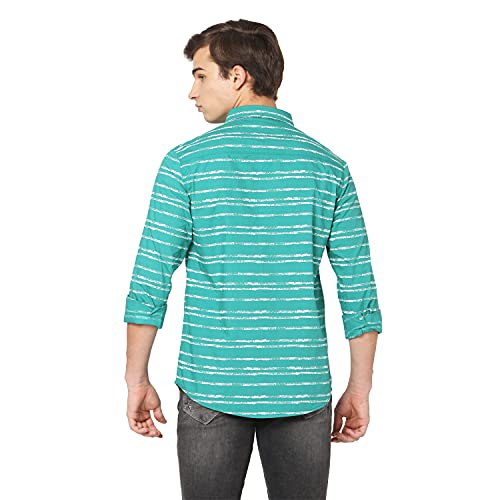 Image of Spykar Men's Printed Slim Fit Shirt