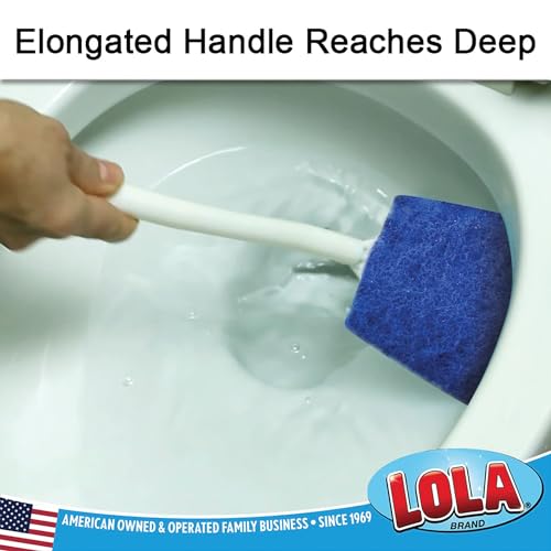 Image of LOLA Bath & Toilet Bowl Scrubber Brush w /Comfort Handle & Hang Hole-1 Count