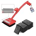 Grill Brush Bristle Free, Safe Non Metal Wire with Scraper 10 Replacement Heads, Steam Grilling Grate Cleaning Tool, BBQ Cleaner Accessory Kit Set, Outdoor Cast Iron Barbecue/Barbeque Scrubber