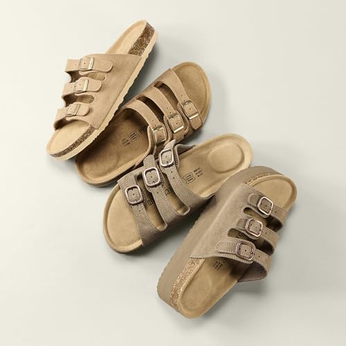Image of Project Cloud 100% Genuine Leather Summer Slide Sandals for Women (Capri)