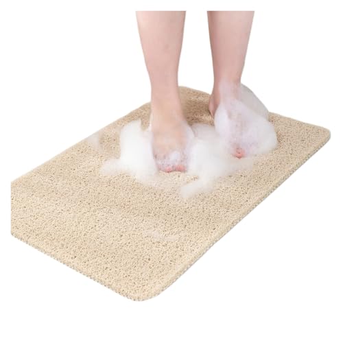 ���K�ȃV�����[�}�b�g DIY ����~�߃o�X�}�b�g ���؂�\ �������ȒP �􂦂�o�X���[��(Khaki,50cmx80cm)