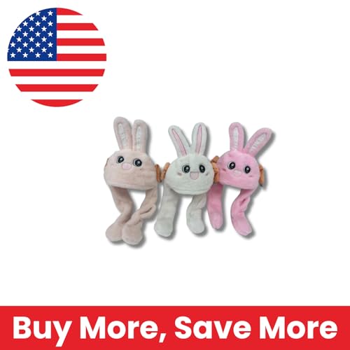 Carrot Bunny Plush Hat with Moving Ears – Soft Sound Hat with Long Scarf Flaps, 3 Color Variations2