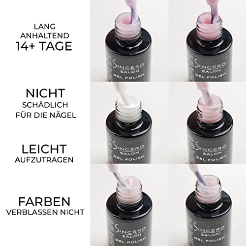 SINCERO SALON UV Gel Nagellack Set I Sweet Pink 6 Gelnägel Farben I Soak Off Nagelgel Set – Bild 4