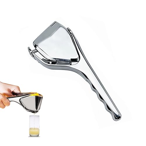 Presse-agrumes manuel en acier inoxydable, passe au lave-vaisselle, argenté