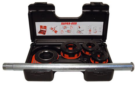 Terraja 600 BSPT-D kit de roscado manual 1/2 a 1 1/4 para tubos de acero y fontanería