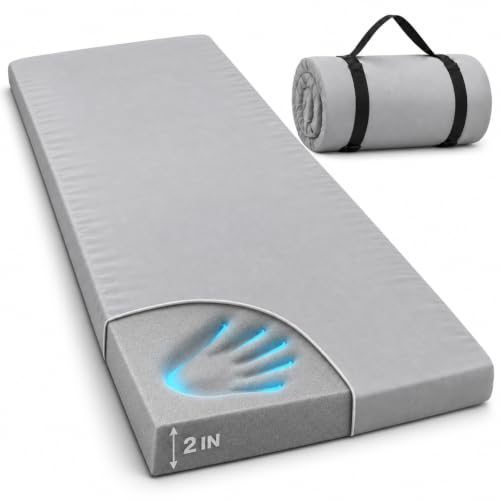CYMULA Camping Cot Pad 2 Inch Memory Foam, Pad Only,Camping Pad...