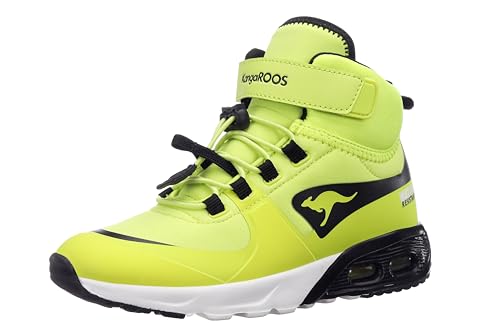 KangaROOS Unisex Kinder Kx-hydro Sneaker, Lime Jet Black, 36 EU