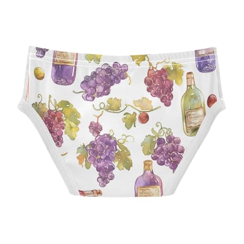 KLL Grapes Bottles Wine Baby Boys Cotton Nighttime Underwear Breathable Children Panties2