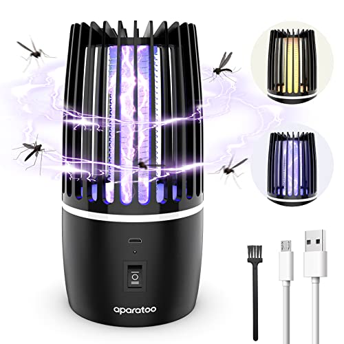Lámpara Antimosquitos Eléctrico, 4000mAh Recargable Matar Repelente de Insectos Interior Exterior lampara Antimosquitos Anti Mosquitos Control de Plagas para Patio Trasero Camping