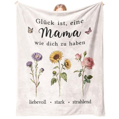 CheriGift Geschenke für Mama, Liebevoll Stark Strahlend Mutter Flanell...