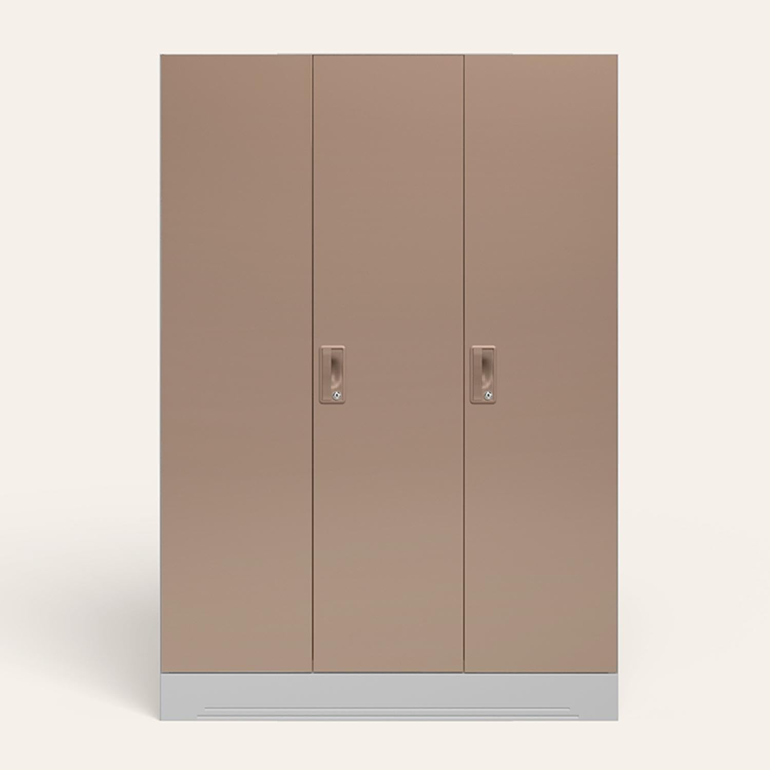 GODREJ INTERIO Slimline 3 Door Steel Almirah (Royal Ivory and Matte Lilac Glaze) + 1 Year Warranty, Locker, 7 Shelves-image-3