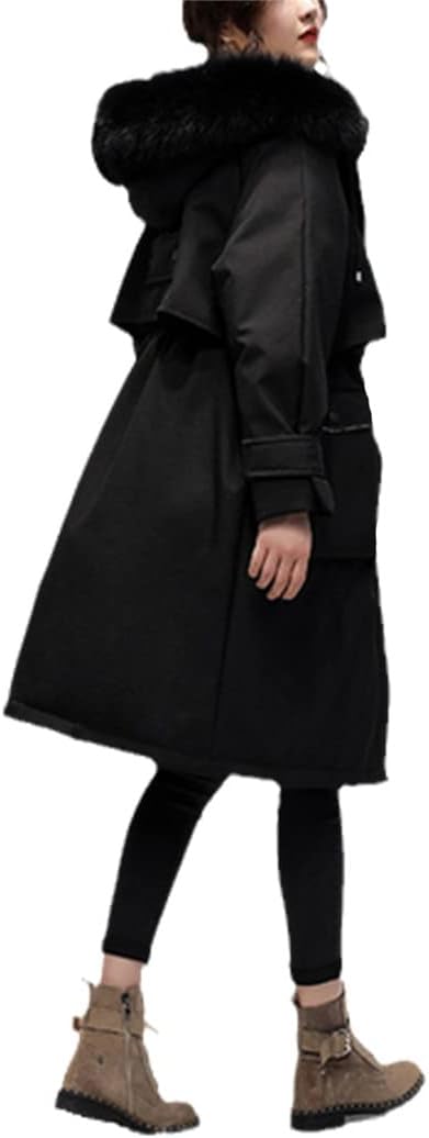 Women Winter 90% White Duck Down Jackets Real Fur Collar Hooded Parkas Lady Coats Hooded Outwears