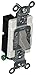 Leviton CS115-2GY 15 Amp, 120/277 Volt, Toggle Single-Pole Ac Quiet Switch, Commercial Grade, Grounding, Gray