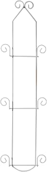 Tripar 3 Tier Vertical White Plate Rack for Collectible Plates, Plaques, Dishes, China