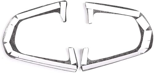 Miniatura 6 de YIWANG Marco de botón para volante de coche de fibra de carbono real, 2 piezas para BMW serie 5 G30 2018 2019 accesorio de automóvil