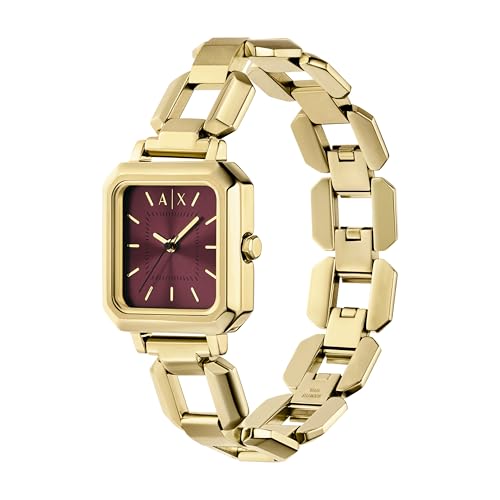 Image of Armani Exchange A|X Women's Watch, Square Three-Hand Stainless Steel Watch for Women