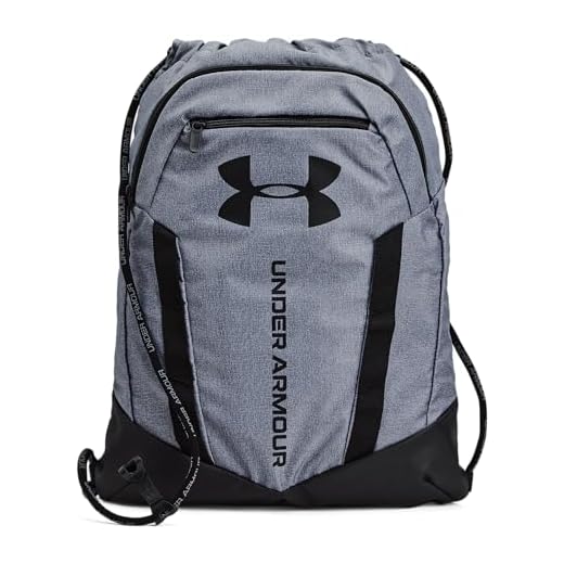 Under Armour UA Undeniable Bolsa de deporte, versátil mochila unisex para correr y hacer deporte, color gris campo medio/negro/negro